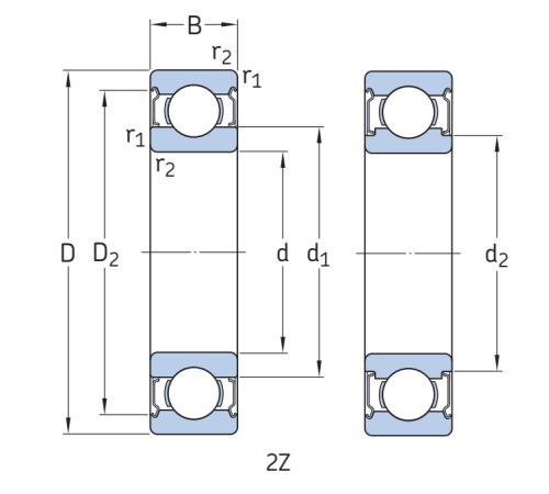 Подшипник W6201 2Z, SKF